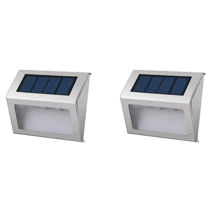 Lot de 2 projecteurs solaires WALLY W8 H10cm