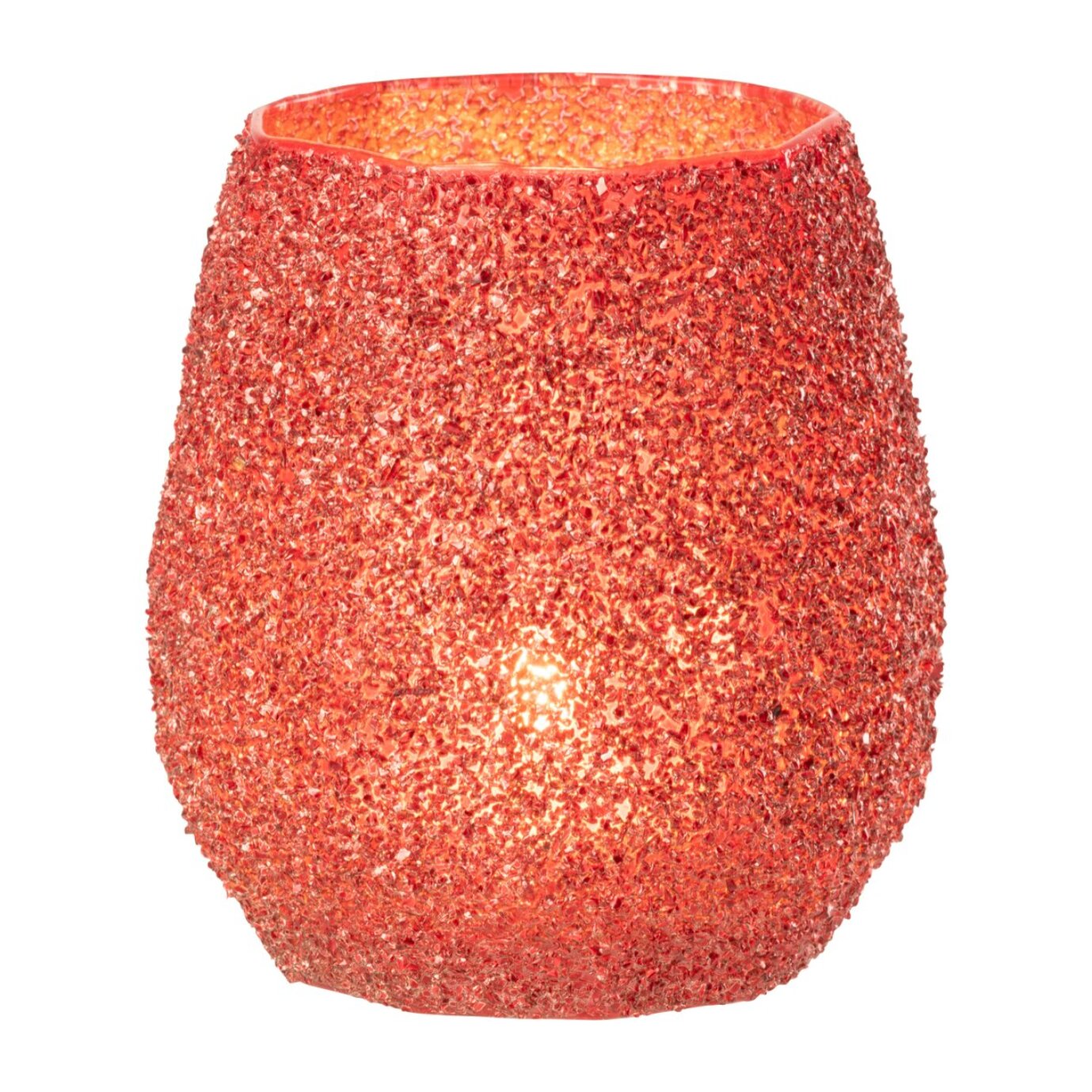 J-Line bougeoir - verre - rouge - large