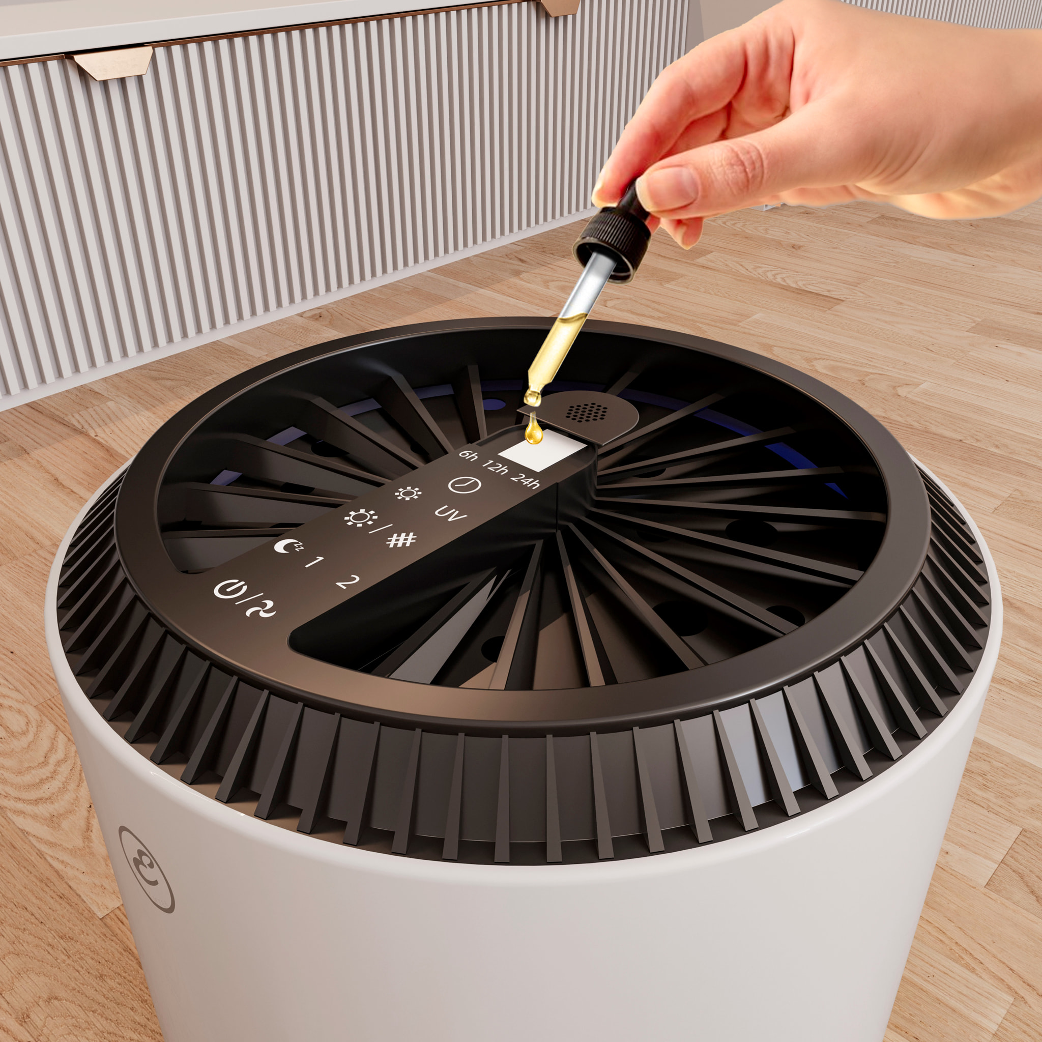 Purificatore Aria Portatile Air Purifier Filtro Hepa H13 22 Watt Elimina Odori Pollini Polvere Con Timer Camera Letto Soggiorno Bagno Ufficio 20 Mq