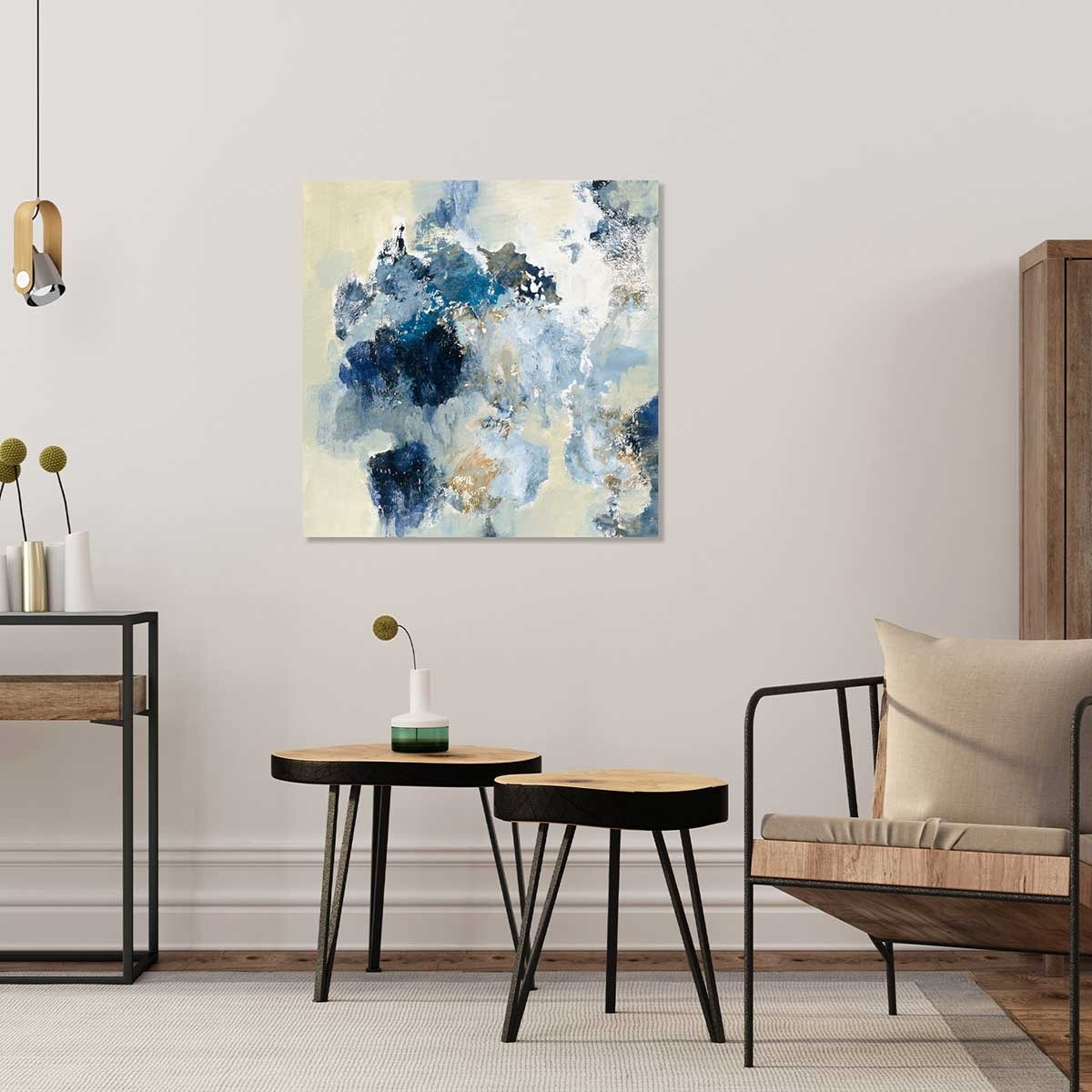 Décoration murale Indigo bleu Tableau alu Dibond