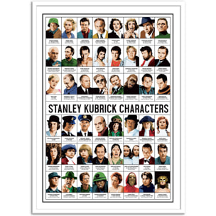Affiche - Stanley Kubrick characters - Olivier Bourdereau