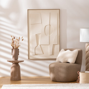 Déco murale 3D Yelena blanc 116x75cm