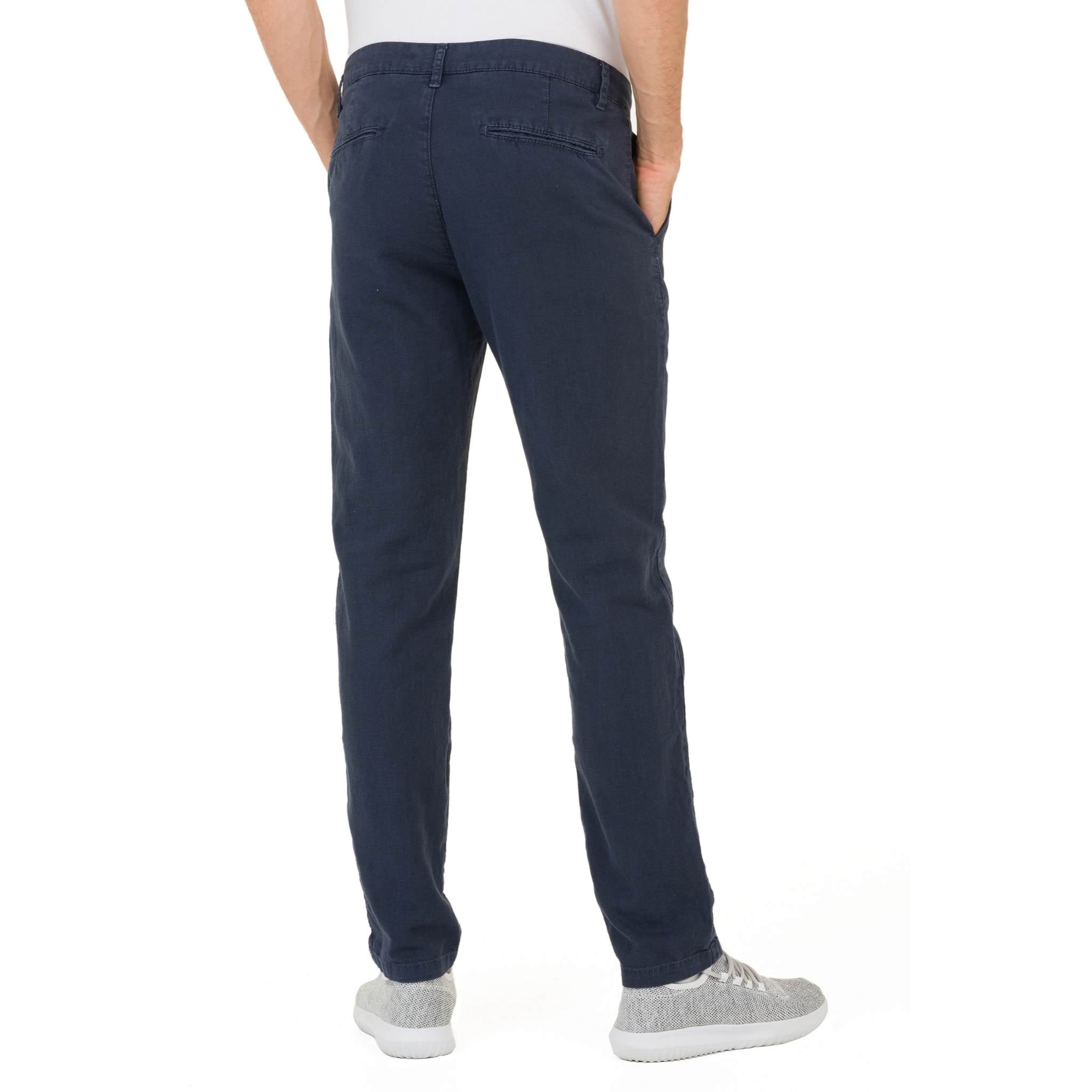 Pantalone in lino Tamborine Blu navy