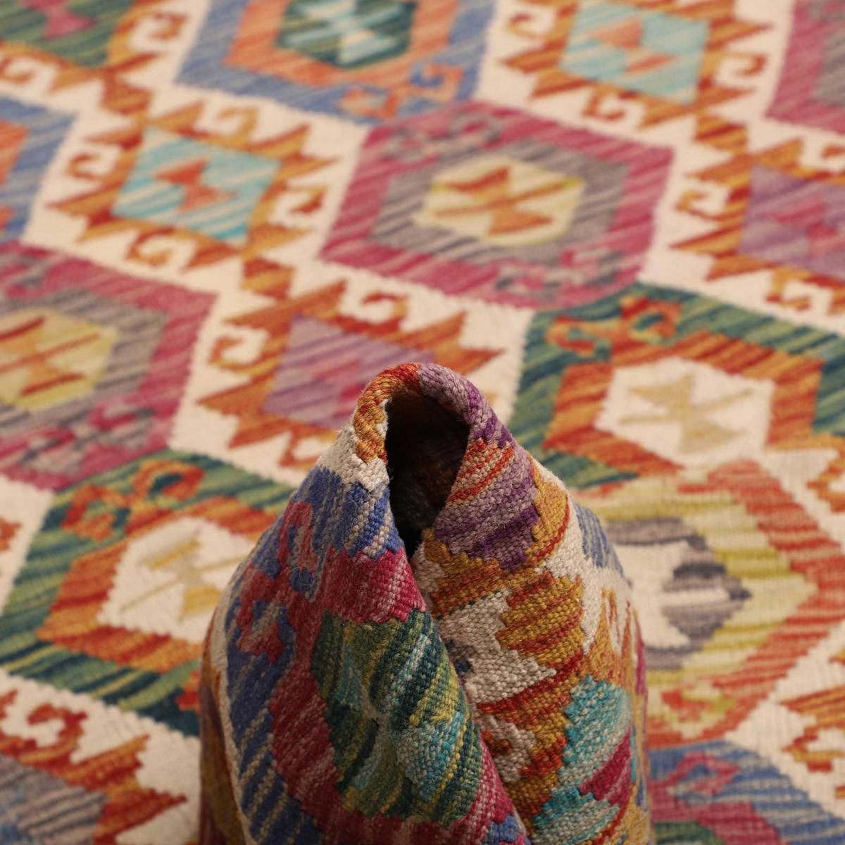 Tapis kilim ethnique en laine naturelle, tissé plat artisanal