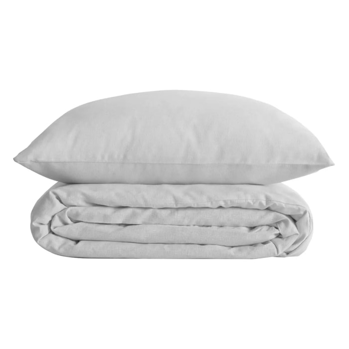Parure de lit "Landiha" percale blanc 240x220cm