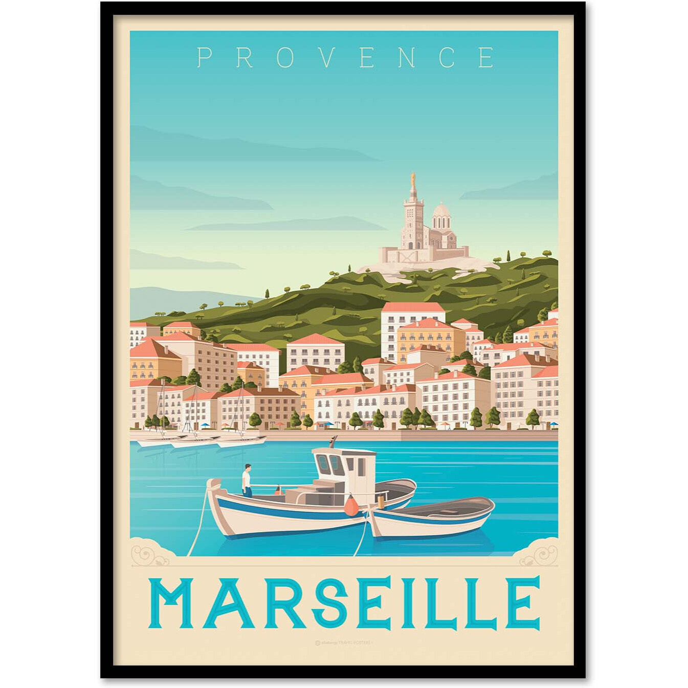 Affiche - Marseille - Olahoop Travel Posters