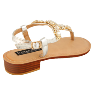 Sandali infradito con dettaglio gioiello