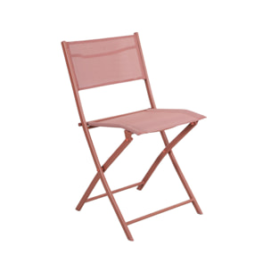 Table de jardin pliante acier + 4 assises ANCONA