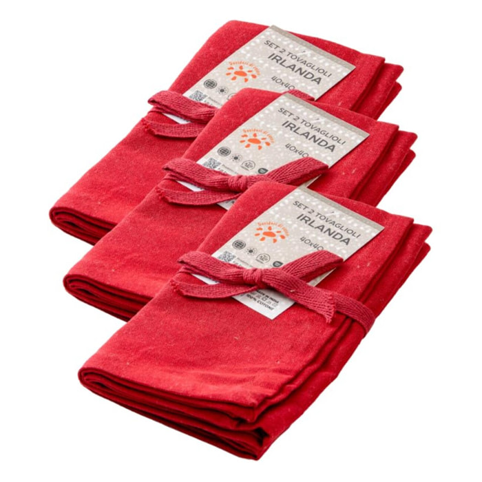 Set tovaglioli in cotone morbido e resistente, 6 pezzi eleganti e pratici, ideali per tavola quotidiana e occasioni speciali, rifinitura curata e design versatile, lavabili e durevoli, adatti a ogni stile di apparecchiatura, dimensioni 40x40 cm
