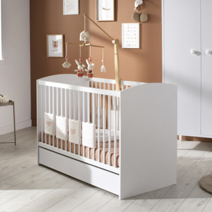 Lit bébé 60x120 - têtes de lit panneaux