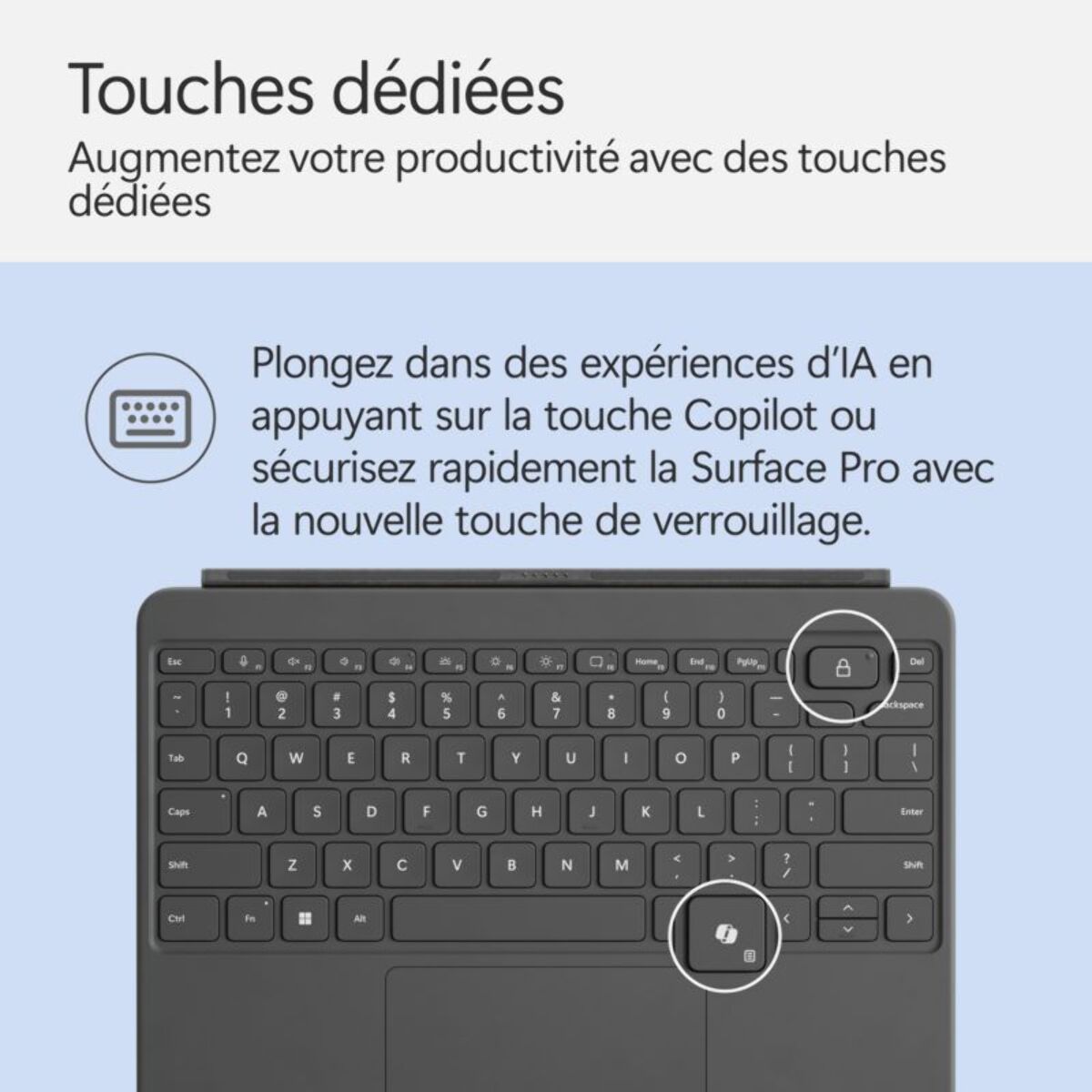 Clavier MICROSOFT Surface Pro 12'' Ardoise