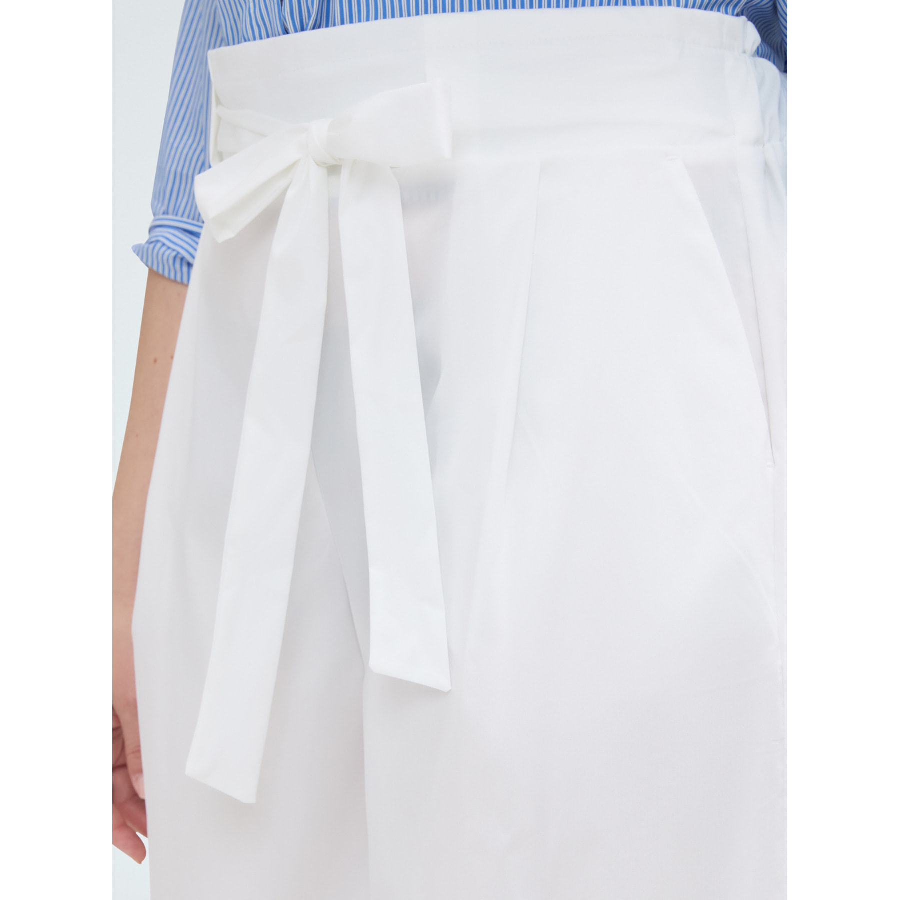 Fiorella Rubino - Pantagonna in popeline di cotone - Bianco