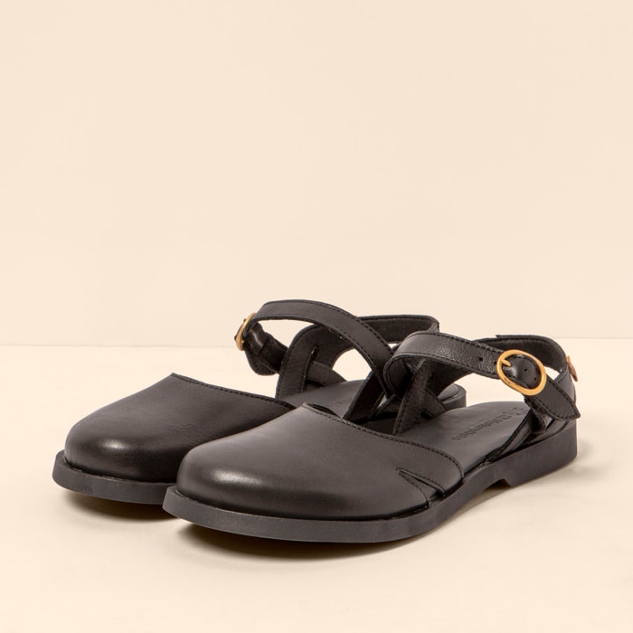 Sandalias N5874 SOFT NAPPA BLACK/ ARENISCA color Black