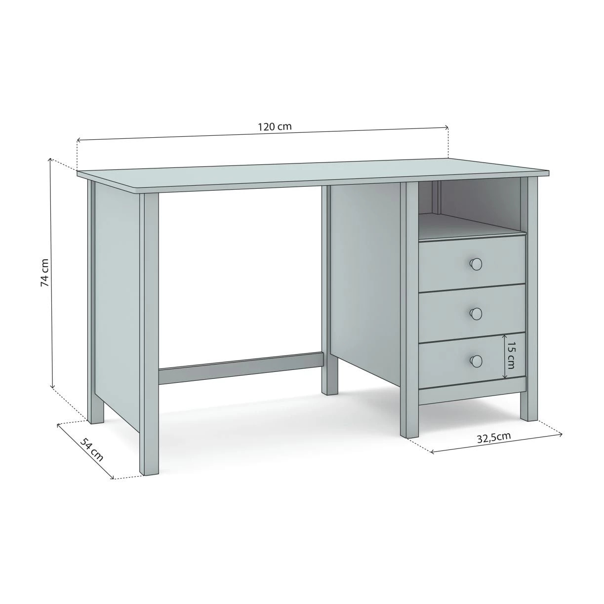 Mesa de escritorio Solna Verde Brent