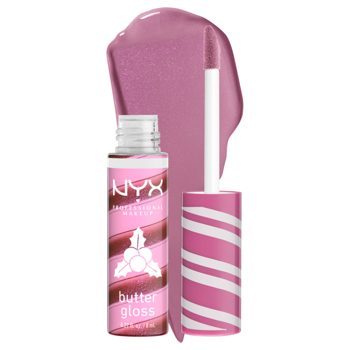 NYX Professional Makeup Butter Gloss Swirl Holly Berry Edition Limitée Holidays 2024