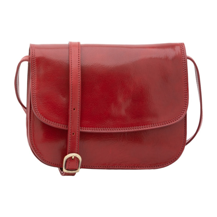Borsa a tracolla da donna - Modello False - Vera pelle - 27.0 x 20.0 x 12.0 cm