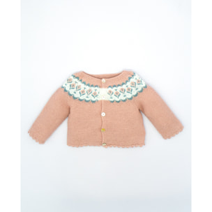 CHAQUETA JERSEY GRECA ROSA