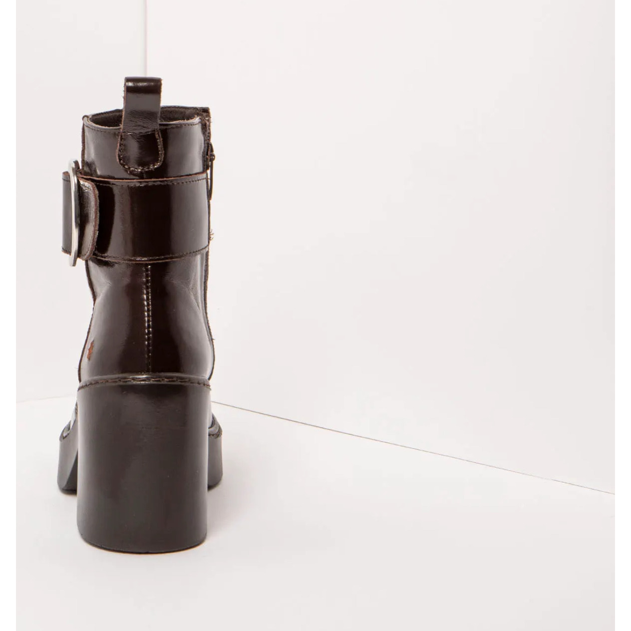 Botines con tacón 1979 NAPPA SHINNY BROWN/BERNA color Brown