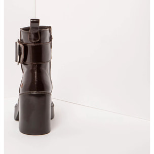 Botines con tacón 1979 NAPPA SHINNY BROWN/BERNA color Brown