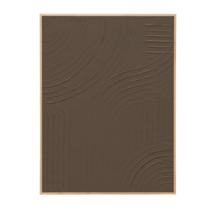 Tableau marron décoratif sur coton avec cadre en bois peint à la main à la peinture à l'huile en différentes tailles