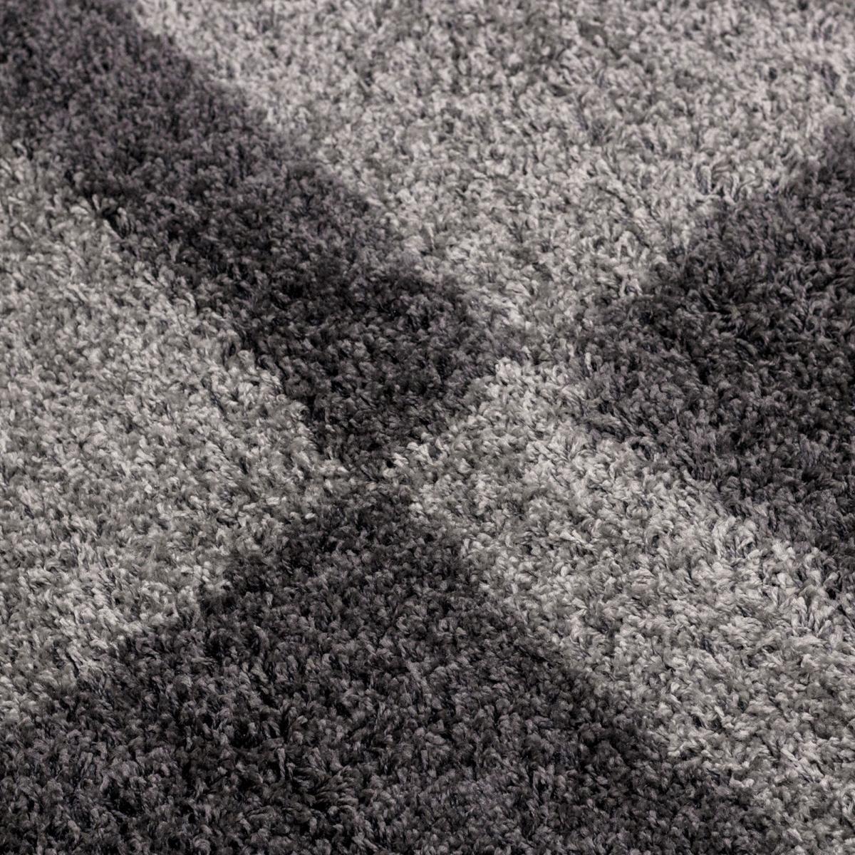 Tapis poils longs shaggy tissé motif géométrique NICO