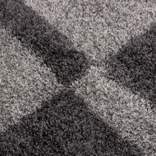Tapis poils longs shaggy tissé motif géométrique NICO