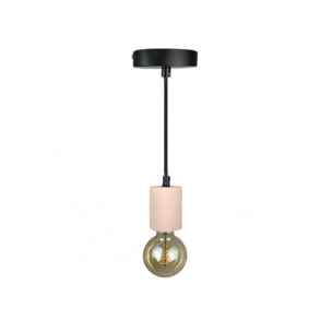 Suspension lumineuse en béton rose pâle - PRAO 706