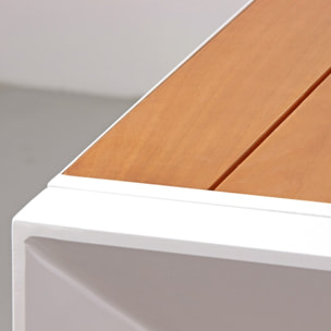 Tavolo allungabile in alluminio e legno 200/300x100x075- Olbia
