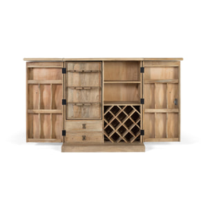 Meuble bar en bois de manguier Cerrado 90 cm , Abierto 180 cm style rustique moderne