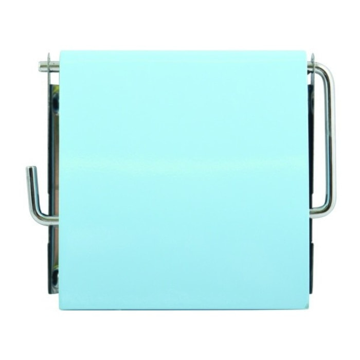 Porte Rouleau Papier Wc Mural MDF & Inox Bleu MSV