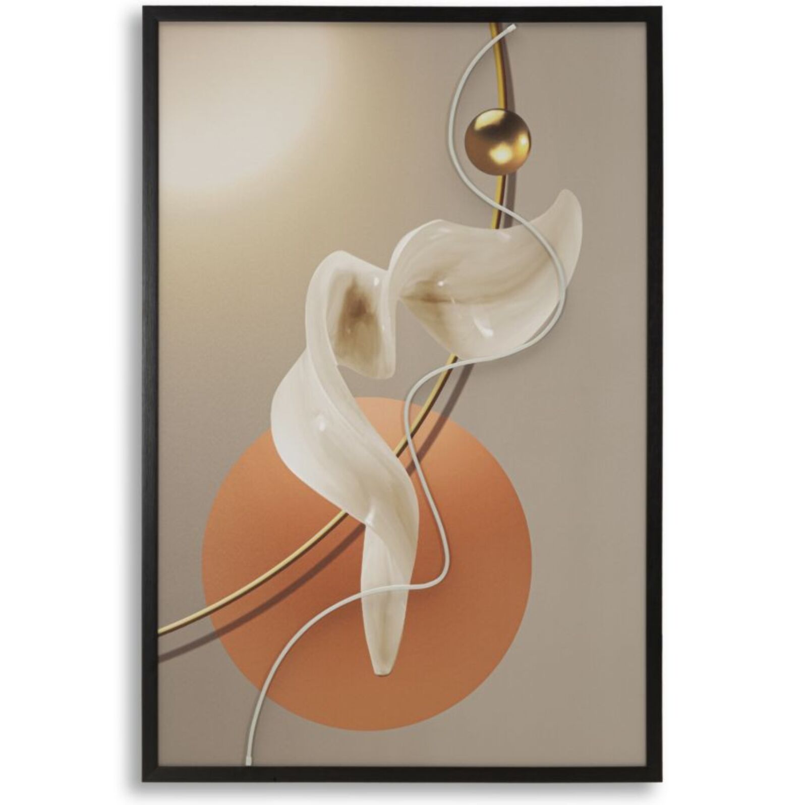 STAMPA C/LED SU TELA ABSTRACT -A- CM 80X4X120