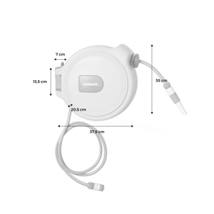 Dévidoir mural automatique 20m. enrouleur avec tuyau d’arrosage. raccord et lance fournis