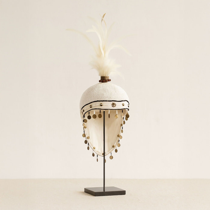 Coiffe traditionnelle en plumes et perles  SANATH