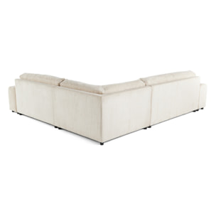 Garance - canapé modulable d'angle droit - 5 places - en velours côtelé - Beige