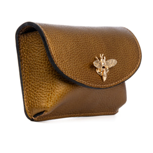 Aquilonia bolso de mano mujer. Piel auténtica acabado Dollaro.