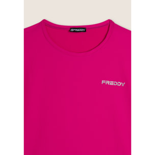 T-Shirt comfort in Tessuto tecnico con bordature a contrasto