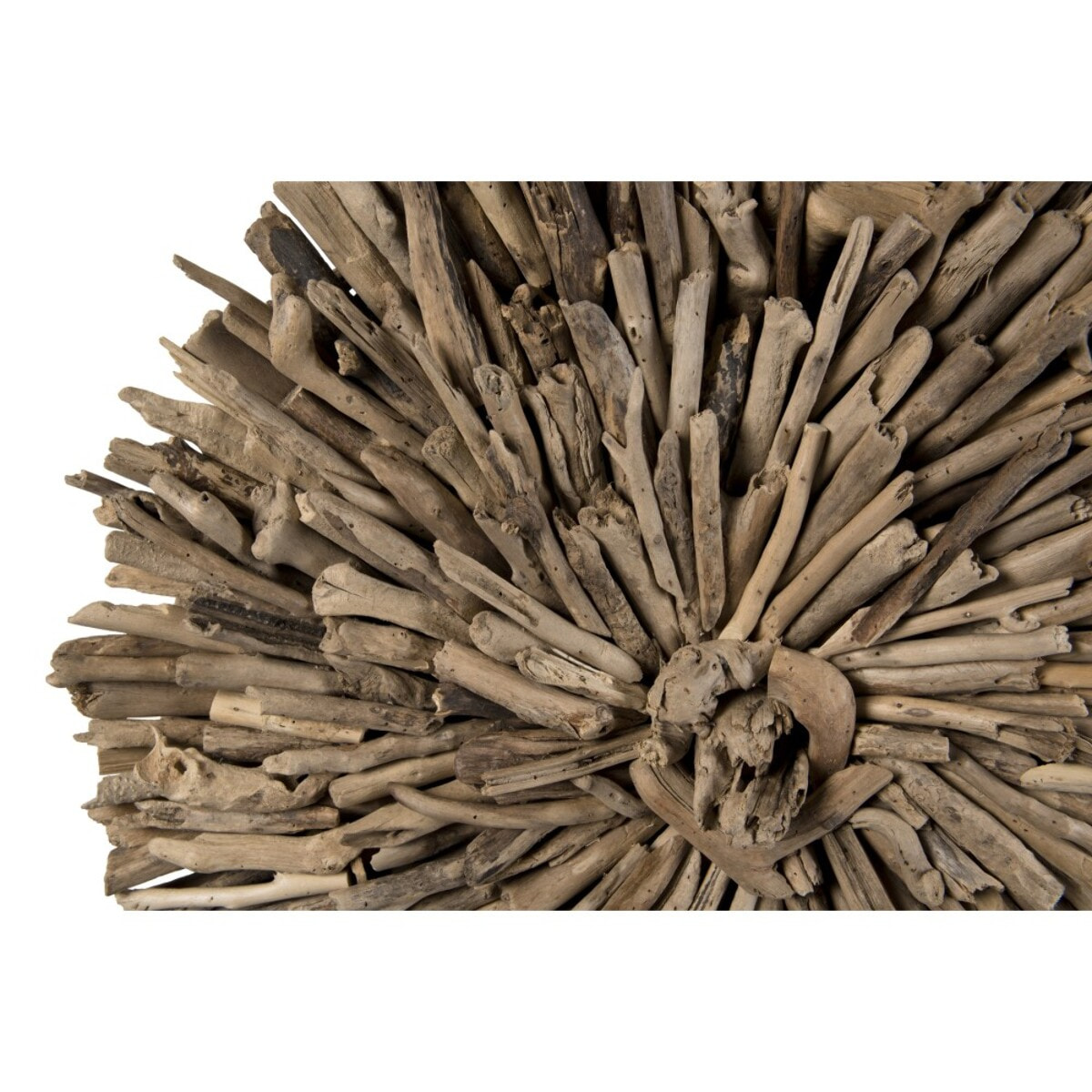SAM - Décoration murale ronde 80x80cm bois flotté