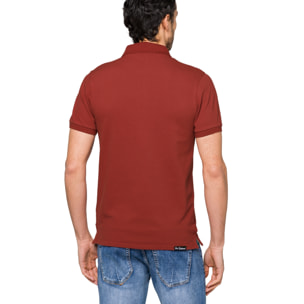 Polo Hot Buttered Stoney tinta unita rosso.