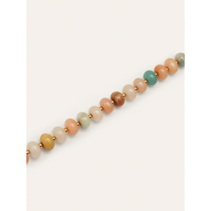 Pulsera Ámbar Stones Acero Baño Oro