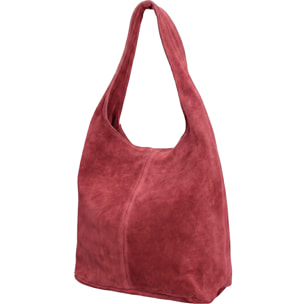 Borsa a mano da donna Made in Italy - Modello Valeria Chic - 100% pelle - 40.0 x 35.0 x 15.0 cm