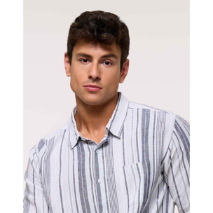 Camisa Manga Larga Azul - Marimbo