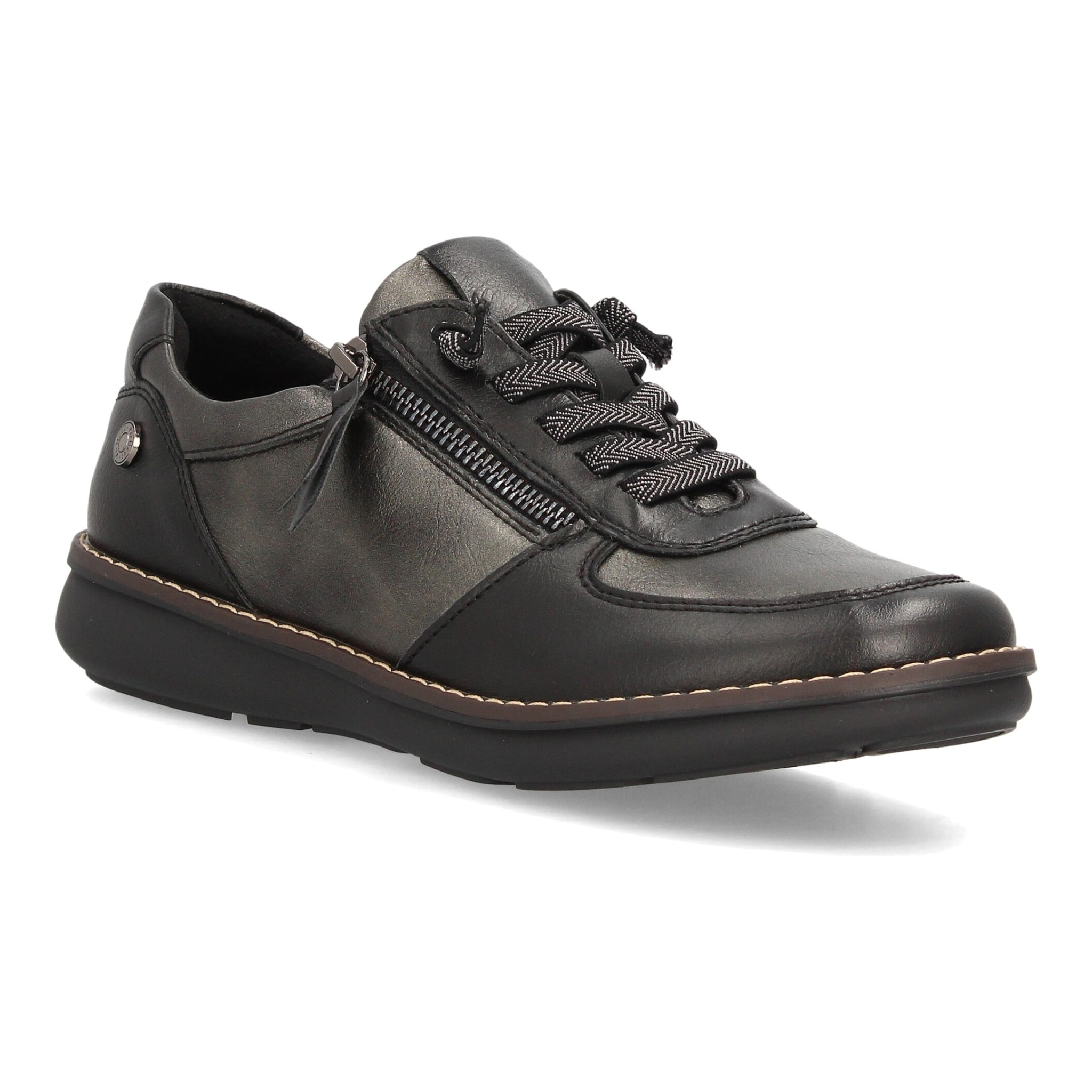 Zapatos casual mujer con cremallera lateral