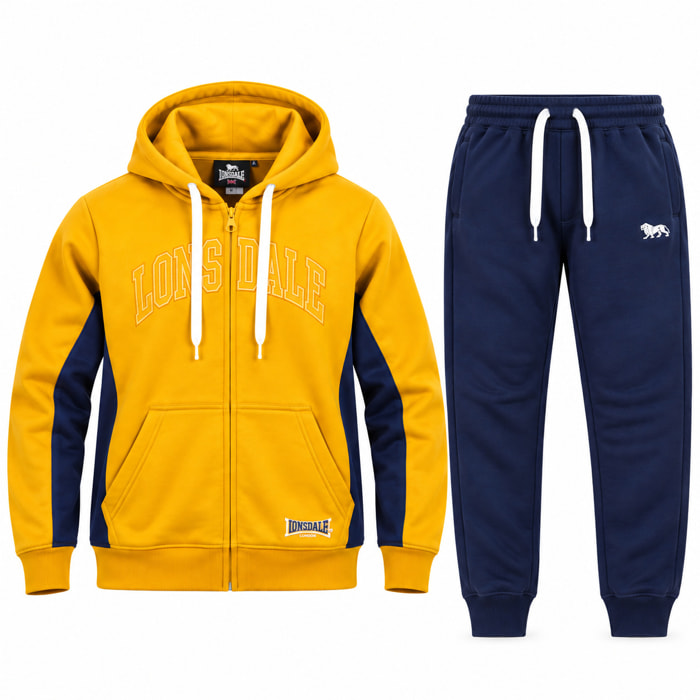 Tuta Uomo LONSDALE Cotone Felpato Zip Cappuccio Art.26193