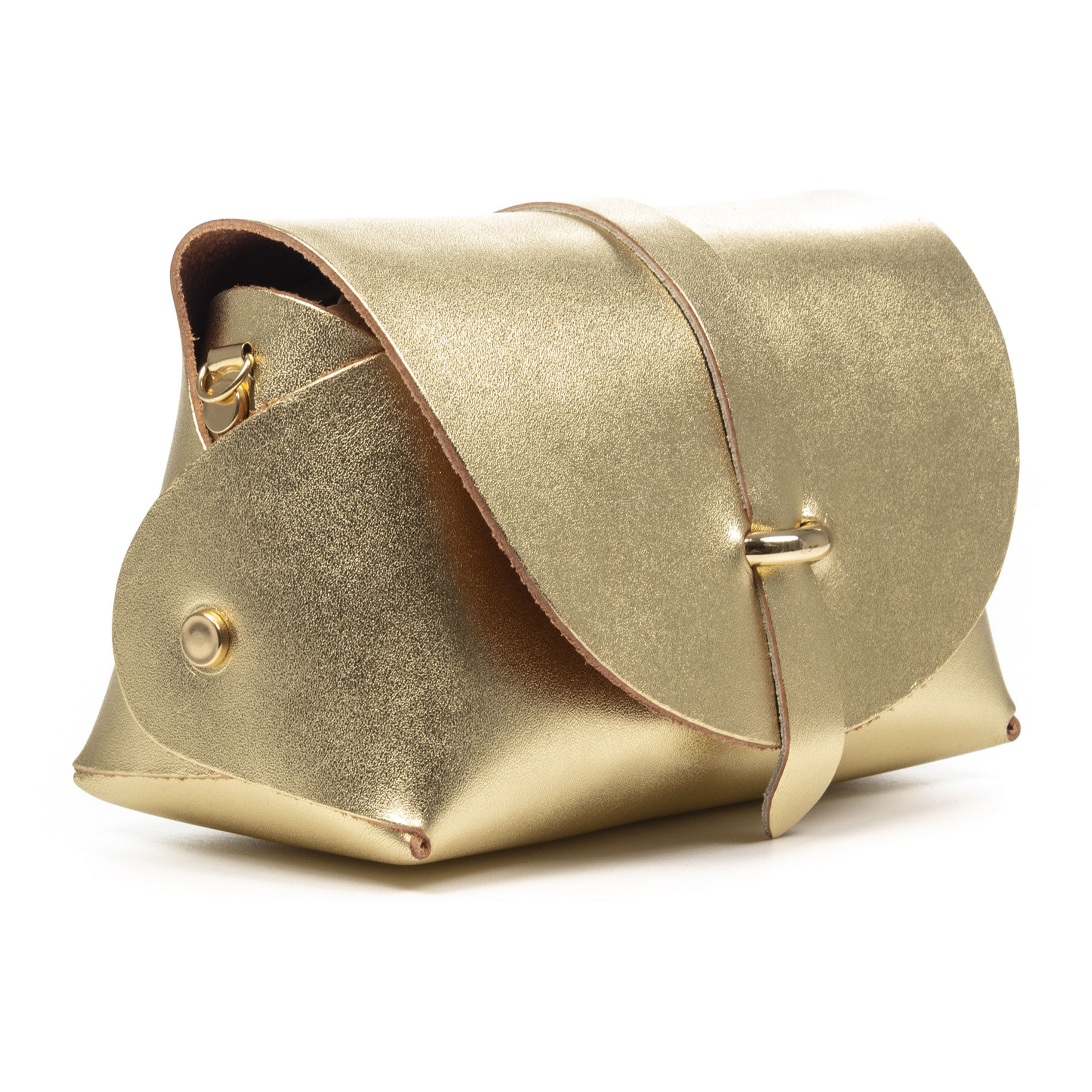 Aurora Borsa a tracolla Donna. Pelle autentica Camoscio lucido.