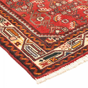 Tapis d'orient à motif oriental, noué main en laine, ELUMO