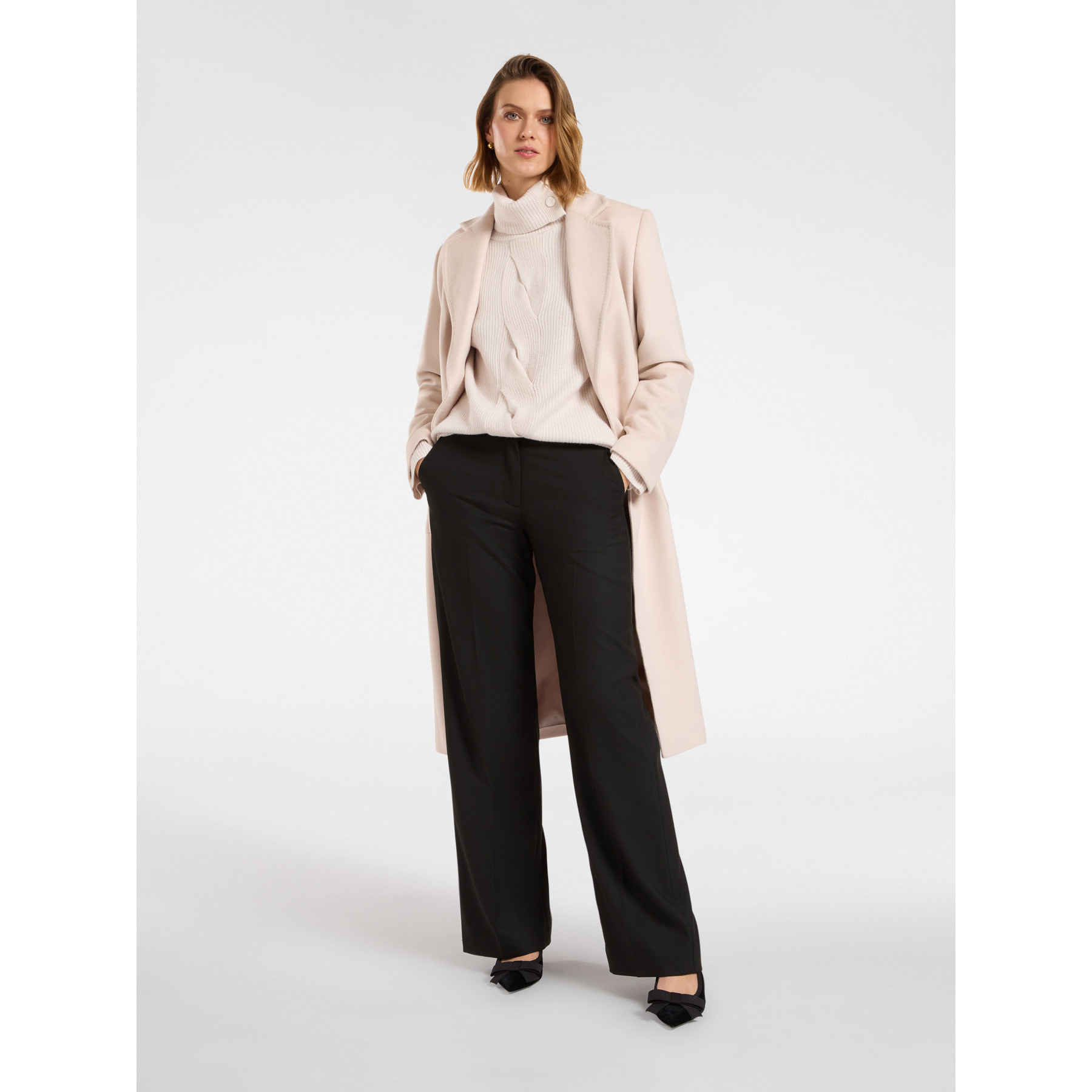 Elena Mirò - Pantalones de hombre en franela - Negro