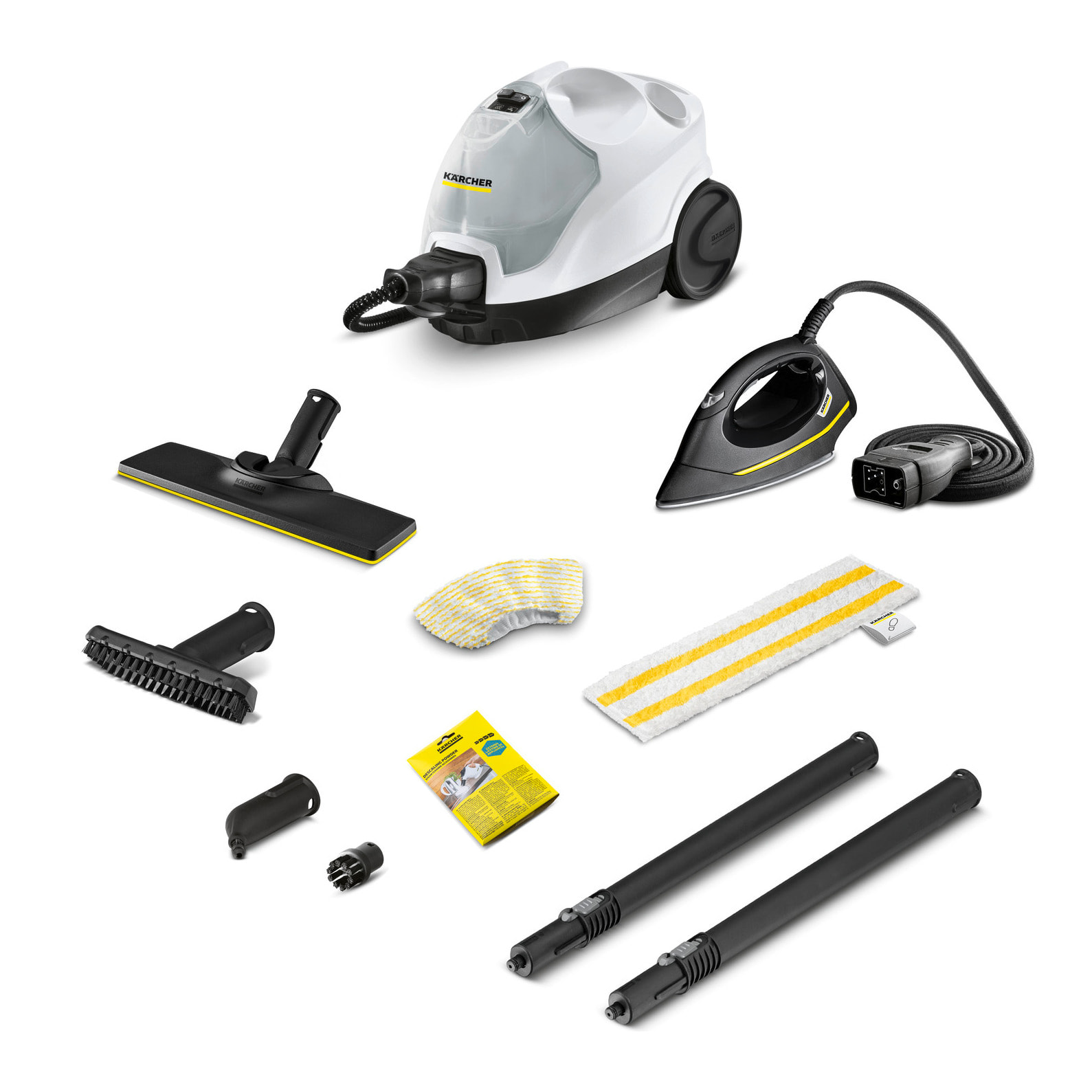 Nettoyeur vapeur avec fer à repasser Karcher SC 4 EasyFix Iron - Pression 3.5 bar- Débit vapeur 40 g/min- Fer à repasser inclus