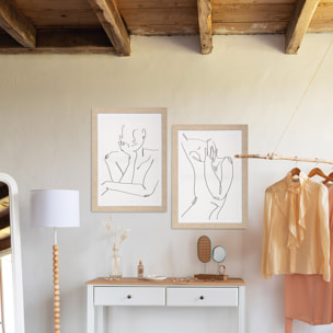 Toile imprimée "Visage" encadrée 50x70 cm