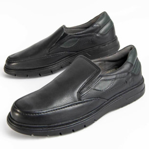 Mocasín De Piel - Negro