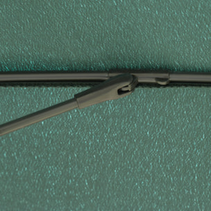 Sombrilla Terraza Exterior Ø250 cm Sombrilla de Jardín con Ángulo Inclinable y Manivela Impermeable Parasol para Patio Terraza Verde